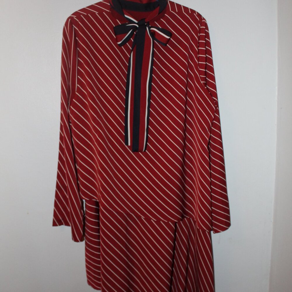 Red/White Striped Dress